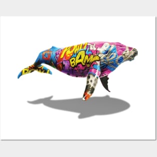 Graffiti Whale Posters and Art